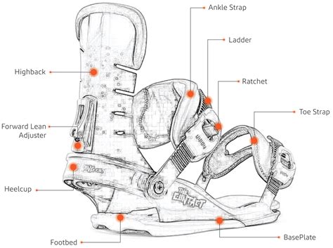 snowboard binding parts diagram gear anatomy