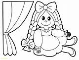 Doll Coloring Rag Inspiration Getcolorings Col sketch template