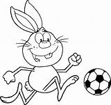 Coloriage Colorare Lapin Pages Joue Futebol Calcio Giocano Tegninger Disegno Messi Rashford Kanin Rabbit Coelho sketch template
