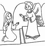 Annunciation Coloring Mary Pages Color Getcolorings Printable sketch template