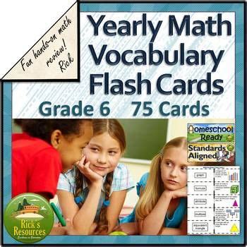 math vocabulary flash cards  grade print  digital version