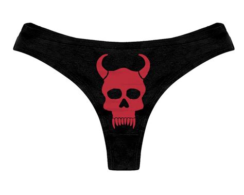 Demon Skull Panties Sexy Slutty Funny Bachelorette Party Etsy