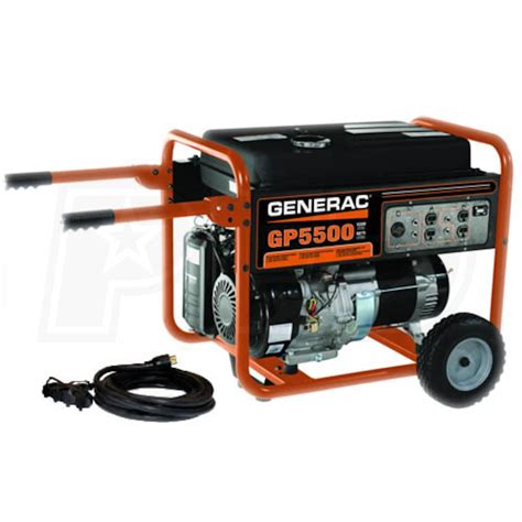 generac  gp  watt portable generator wcord