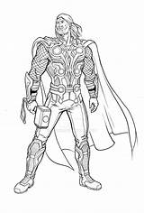 Thor Avenger sketch template