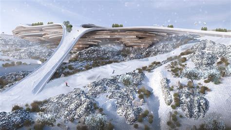 saudi arabia to build futuristic ski resort with folded vertical