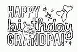 Birthday Coloring Pages Grandpa Happy Kids Card Cards Printables Printable Sheets Opa Holiday Print Dad Pdf Grandma Fathers Online Gifts sketch template