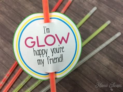 glow stick valentines  printable tags mama cheaps