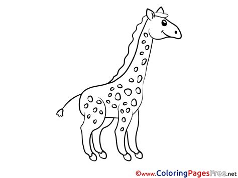 giraffe kids  coloring page