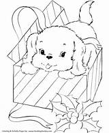 Coloring Pages Dog Christmas Puppy Pet Printable Pets Kids Honkingdonkey Different Breeds Learn Work Great sketch template