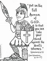 God Armor Coloring Pages Ephesians Bible Printable Drawing Kids Paul Made Pillars Six Character Apostle Shipwrecked Sheets Kjv Armour School sketch template