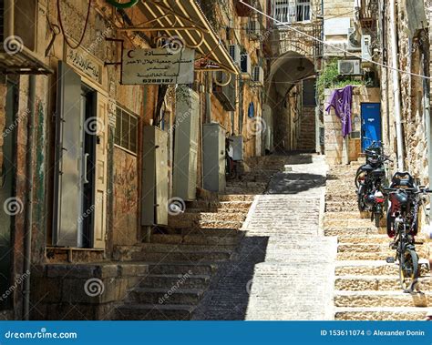 ancient alley  jewish quarter jerusalem israel editorial stock image image  architecture