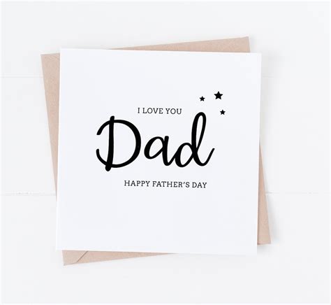 love  dad happy fathers day card modern style etsy uk