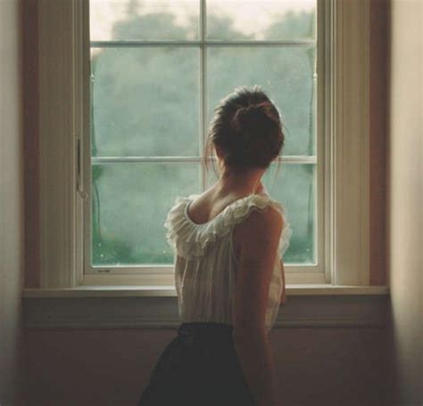 Girl Looking Out Window Mulher Fotografia Fotos