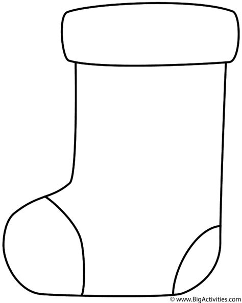 stocking coloring page christmas