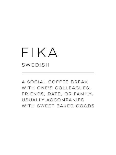 fika definition art print  wisemagpie redbubble