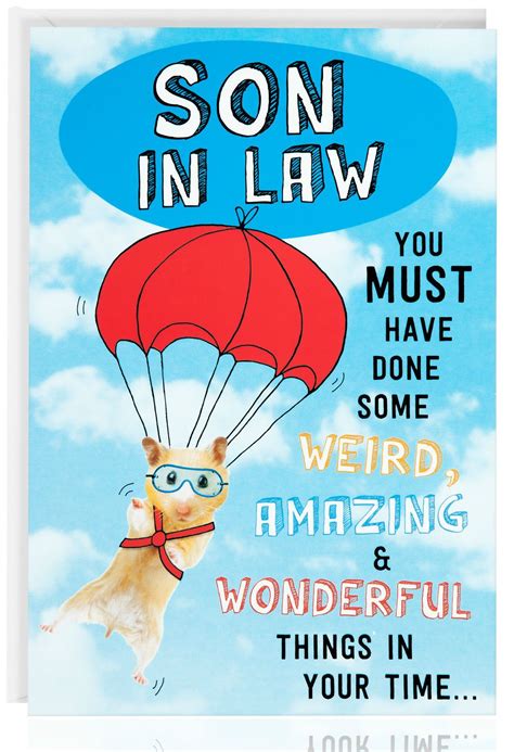 son  law birthday card funny humour joke hamster male otc