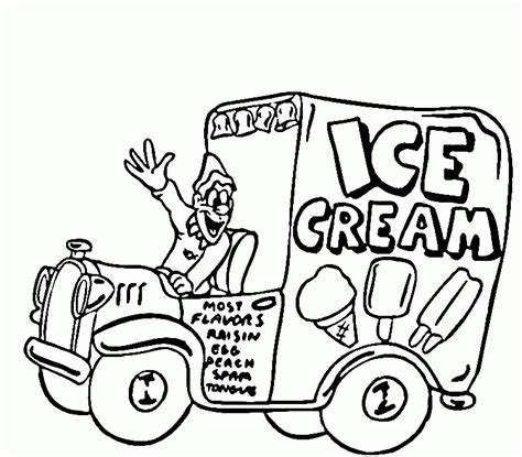 printable ice cream truck coloring page images asvpfv