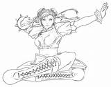 Fighter Chun Ryu Ken Sagat Chunli Lineart sketch template