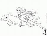 Coloring Mermaid Barbie Pages Popular sketch template