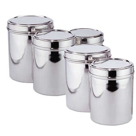 stainless steel kitchen canister set convenient  handy unit