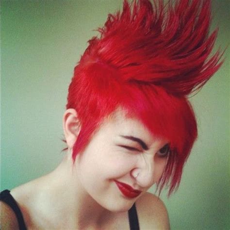 How I Desperately Want A Red Mohawk Punk Hair Pink