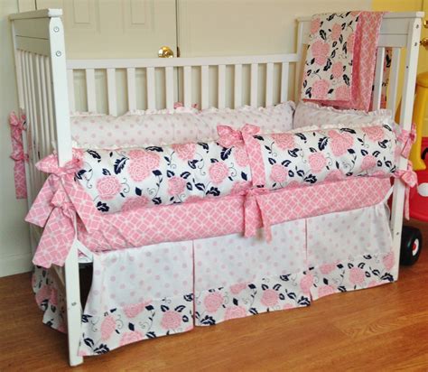 items similar  crib bedding baby girl bedding set navy pink white