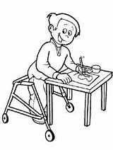 Coloring Pages Disability Kids Colorear Disabilities Activities Christmas Online Para Niños Discapacidades Diferentes Dibujos Con Playing Dog Her Sheets Dogs sketch template