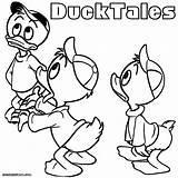 Ducktales Coloring Pages Duck Printable Coloringway Happy Ducks Kids Dewey Huey sketch template