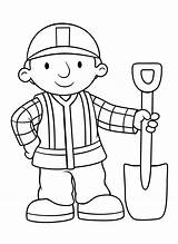 Builder Bob Coloring Pages Animated sketch template