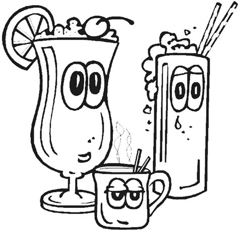 cute food pages colouring pages