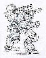 Coloring Drawing Robot Mech Robots Sketch Legacy Cool Pages Battletech Mecha Futuristic Mechwarrior Sci Fi Zone Deviantart Fiction Science Drawings sketch template