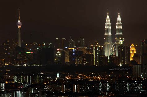 kl city view  dark  malaysia   world