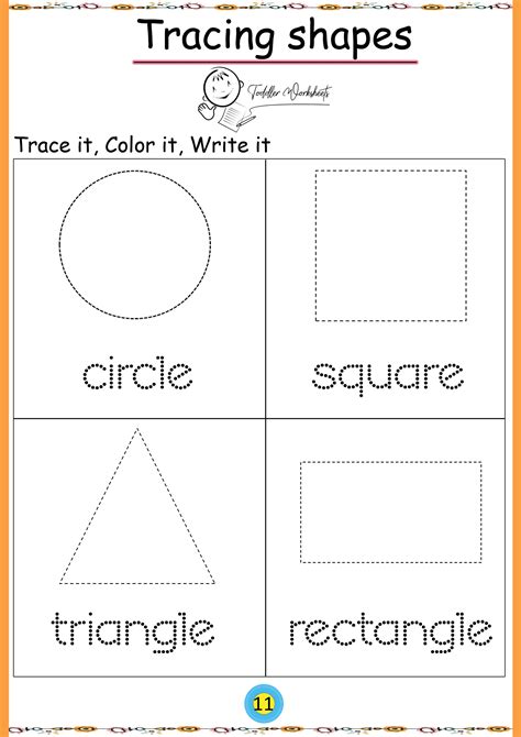 shapes worksheets  teach kids geometry  worksheets