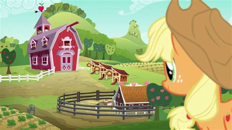 Изображение applejack looks at the new and improved sweet apple acres s6e10 png Дружба это