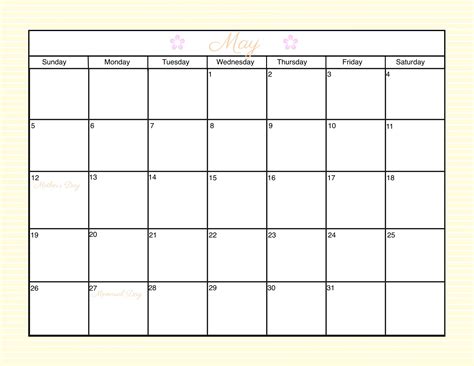 blank monthly calendar template  printable printable blank monthly calendar template