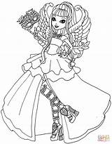 Coloring Ever After High Pages Cupid Thronecoming sketch template