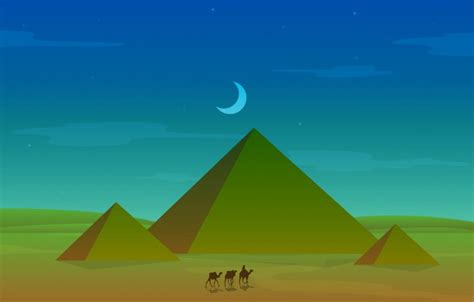 Ilustração Pirâmides Do Egito Em Estilo De Gradiente