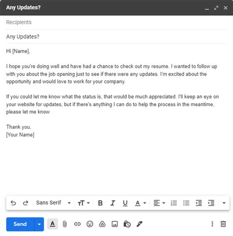 write  follow  email   interview examples