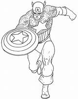Captain America Coloring Pages Cartoon Getcolorings sketch template