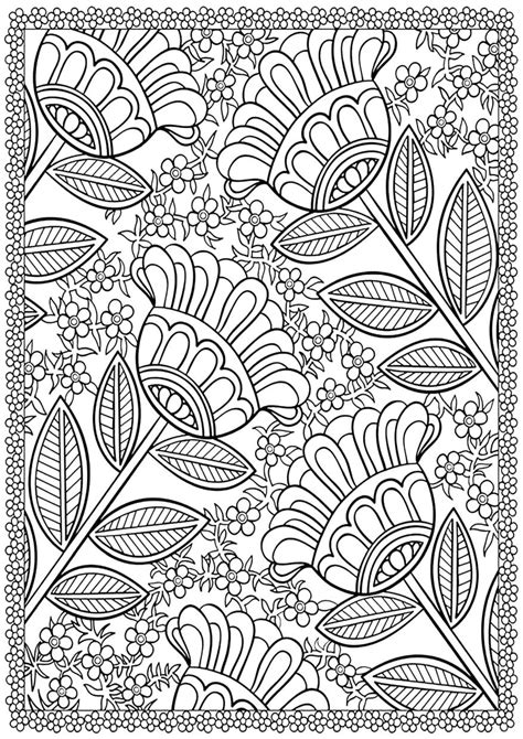 flower pattern coloring pages  grown ups okn