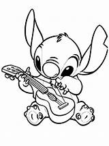 Coloring Stitch Pages Lilo Disney Baby Ukulele Print Printable Angel Drawing Sheets Colouring Color Cute Coloriage Getdrawings Getcolorings Kids Everfreecoloring sketch template