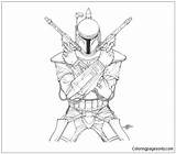 Fett Boba Pages Coloring Color Online sketch template