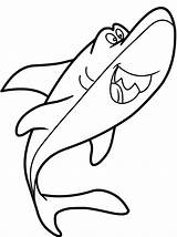 Shark Coloring Pages Clipart Cartoon Funny Hammerhead Kids Color Line Drawing Laugh Getting Printable Cute Thresher Great Getcolorings Silly Sharks sketch template
