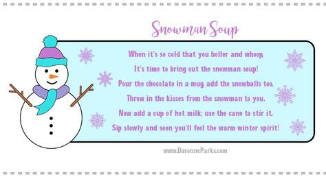 printable snowman soup poem snowman soup poem snowman soup