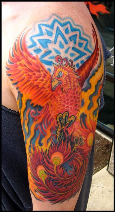 phoenix bird color tattoo  phil robertson tattoos