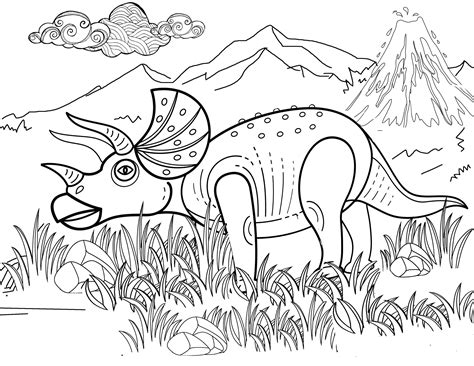 dinosaur coloring page  printable color amazing designs