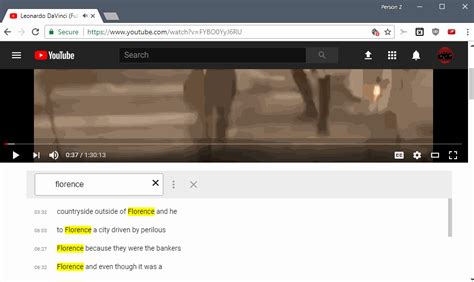 youtube video text search extension  chrome ghacks tech news