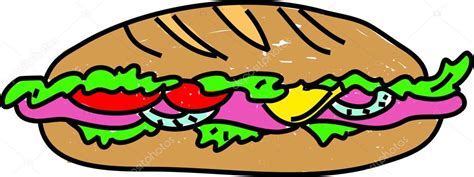 colorful cartoon  sandwich stock vector  cprawny