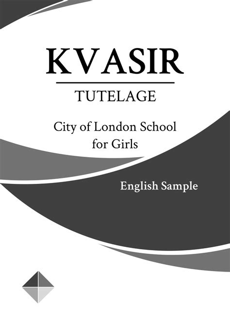 city  london school  girls   english sample paper