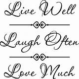 Coloring Laugh Live Pages Word Well Often Much Wall Vinyl Printable Quotes Sticker Decal Trendy Words Color Biz Lettering Getcolorings sketch template